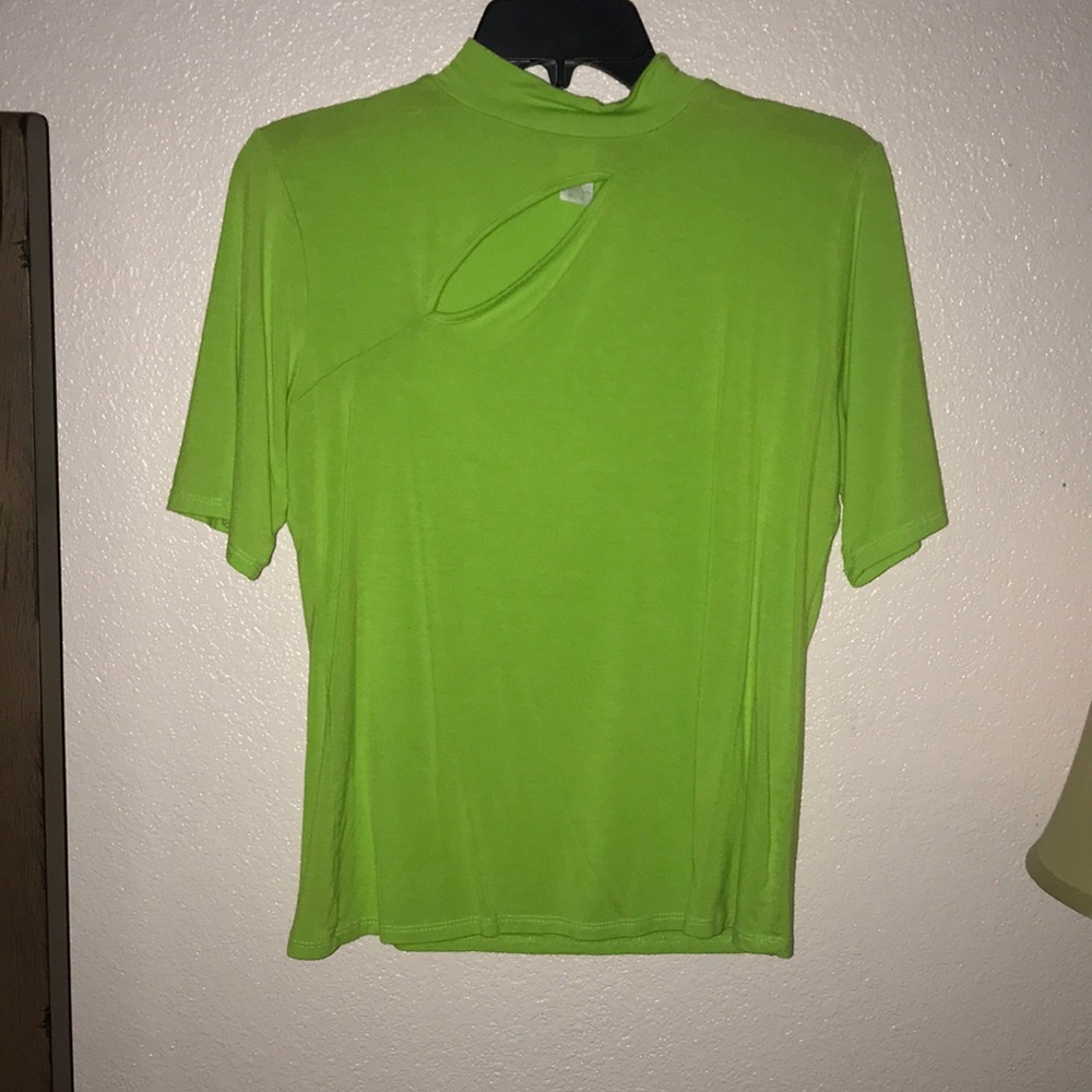 Vintage neon green blouse!